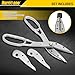 HURRICANE 12 inch Aluminum Snips with Two Replaceable Blades. Long Handle Straight Cut Aluminum Snip, HVAC Metal Cutter & Sheet Metal Shears.