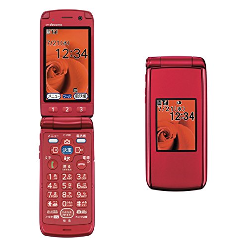 Amazon | docomo F-09B [レッド] らくらくホン7 富士通 ドコモ 白ロム