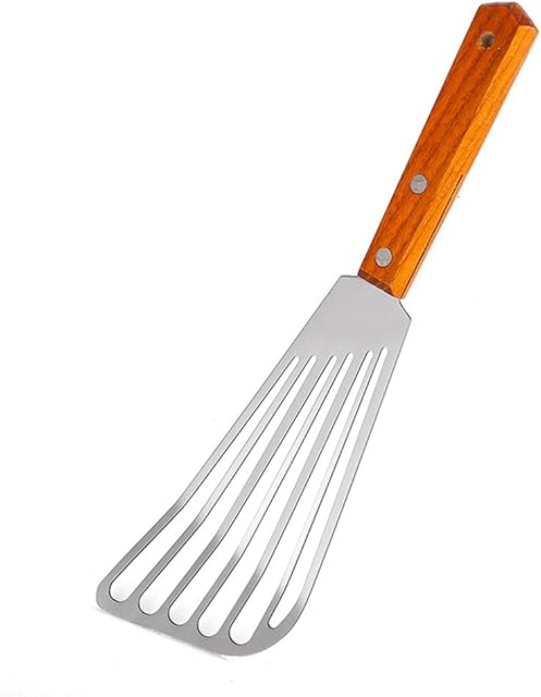 MEETOZ Stainless Fish Spatula, Nonstick Spatula Turner, Thin Slotted Spatula for Fish/Egg/Meat/Dumpling Turning, Flipping, Frying and Grilling