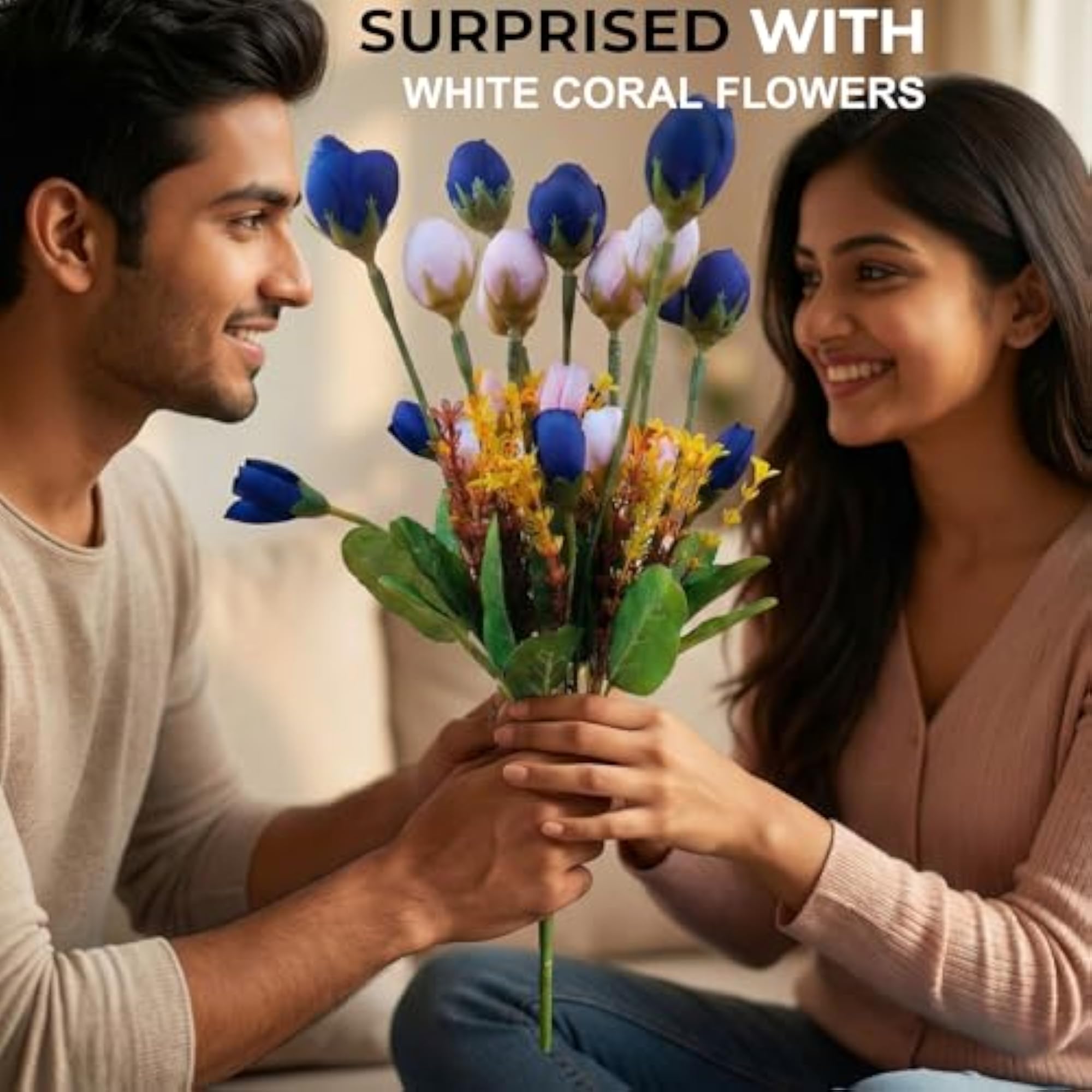 Artificial Rose Buds Flowers Bunch for Home Decoration