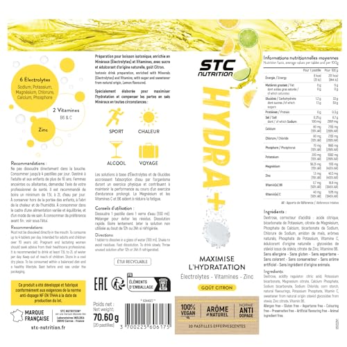 STC Nutrition Hydra+ hydratation, électrolytes, isotonique 20 pastilles – vue 2