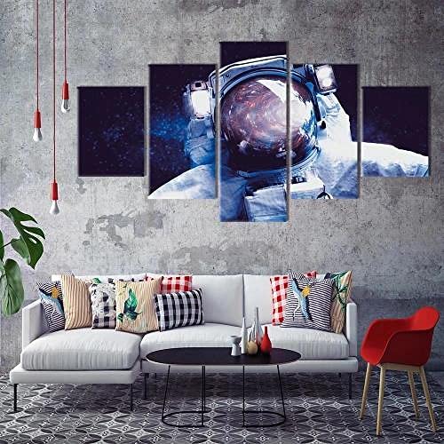 Tableau deco murale salon moderne en 5 pieces espace aviateur