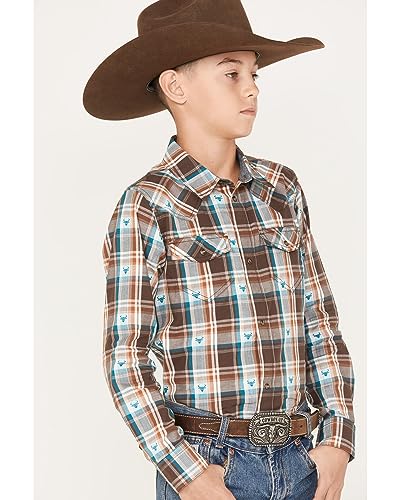 Cody James Boys' Bull Dobby Long Sleeve Snap Western Shirt - Cbsp23w612
