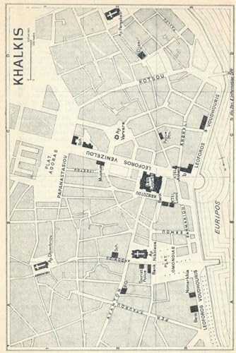 Chalcis Greece Map Journal: Vintage Map Notebook