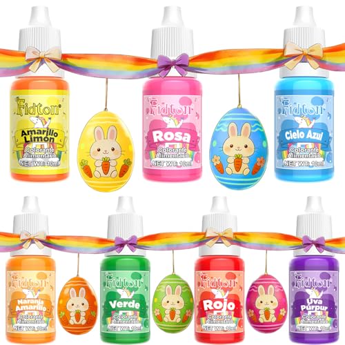 Colorante Alimentario - 7 Colores x 10 ML de Colorantes Alimentarios Reposteria, Set de Colorante Alimenticio para Fondant Colores, Colorante Rojo para Red Velvet, Colorante Alimentario Gel para Donut