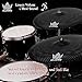ULUOBO Low Volume Cymbal Pack, Silent Cymbals, Quiet Cymbals Set for Drummer Practice, 6/8/10''Spalsh+14''Hihat+16