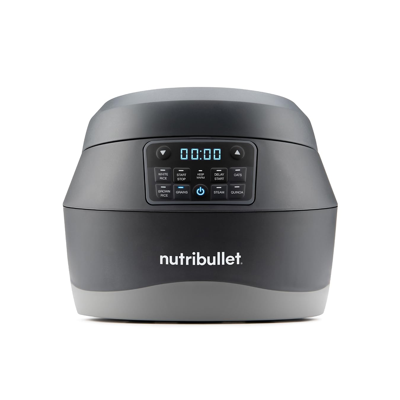 Nutribullet EveryGrain 10 Cup Pre-Programmed Rice Cooker - Non-Stick Removable Cooking Bowl - Multiple Grain Settings - Keep Warm Setting - Includes Measuring Cup, Spatula & Steaming Basket - 600W