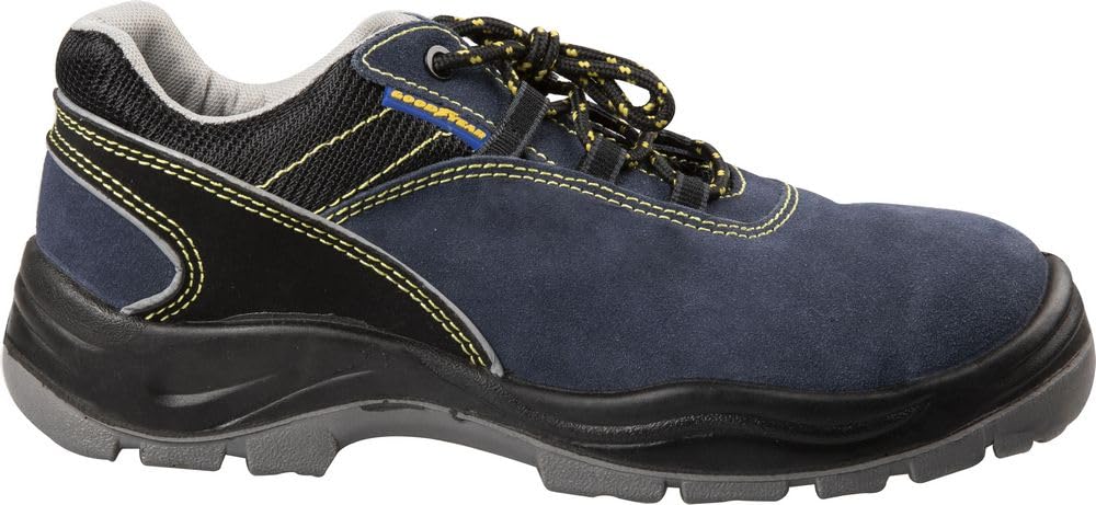 Goodyear Zapatos de Seguridad S1P de Metal en Gamuza Color Azul y Negro Talla 42