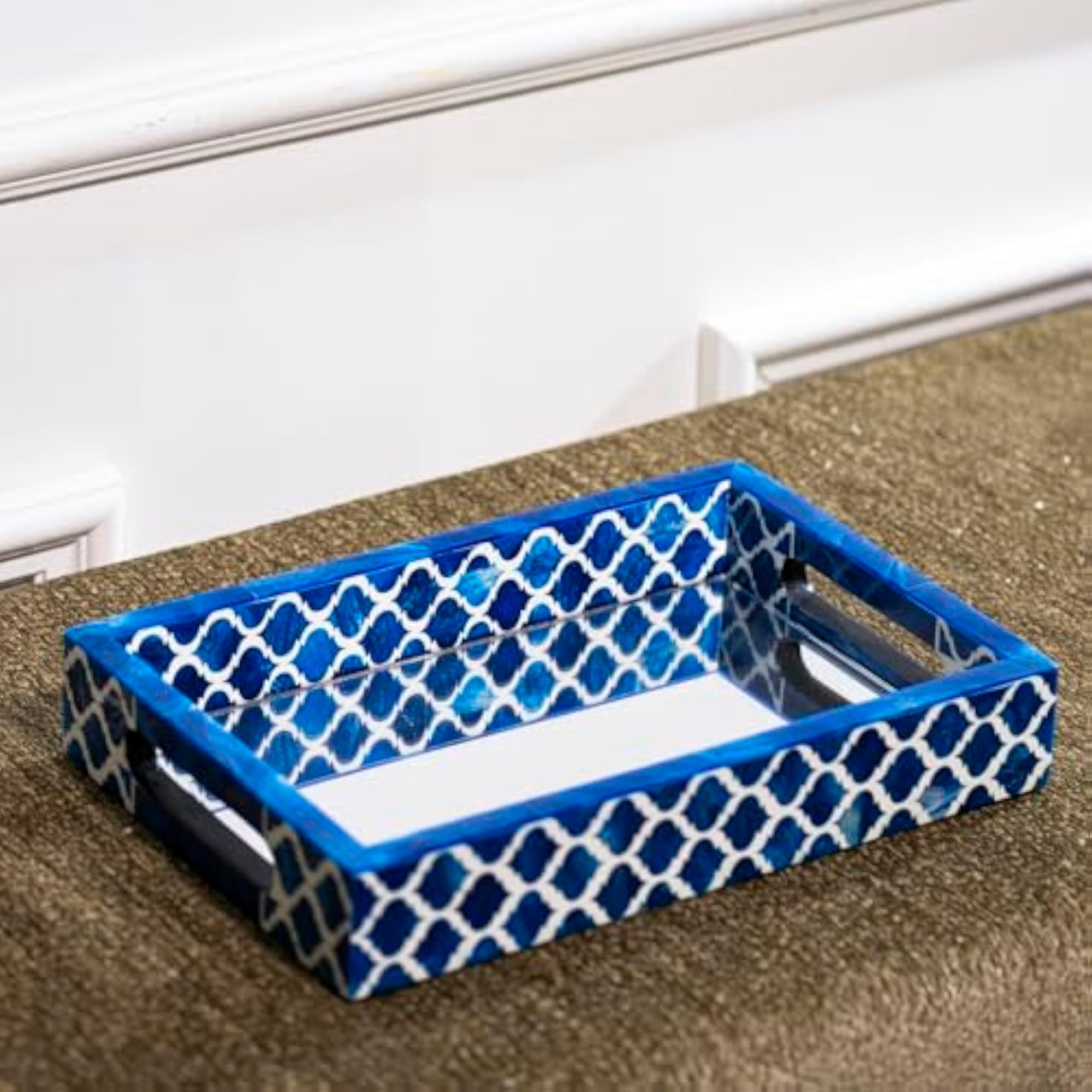 Moroccan Blue Decorative Tray