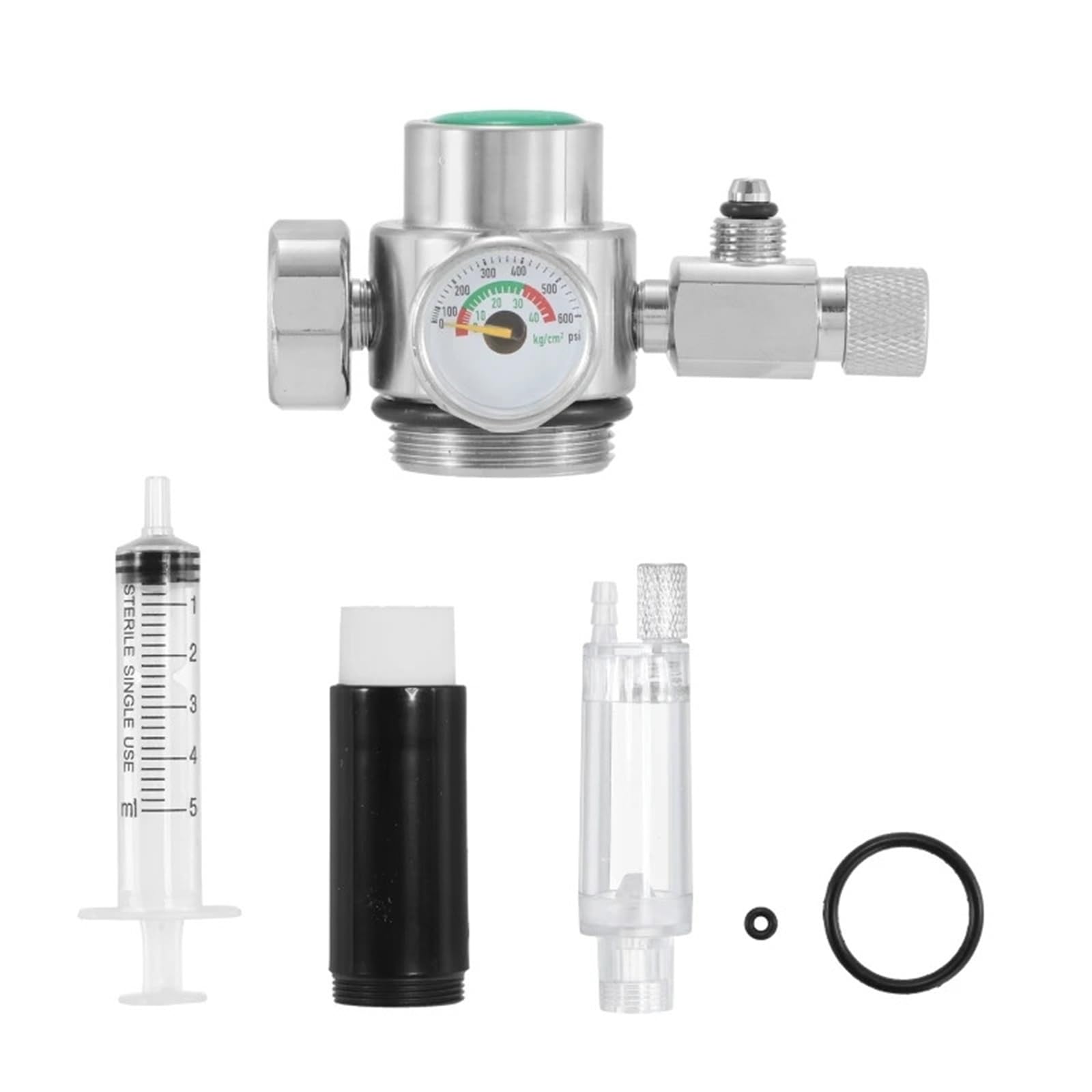Generatore di CO2 for Acquario con valvola solenoide, diffusore Bolle in Acciaio Inossidabile, Sistema for for Piante acquatiche(1L Set,US Plug 110V)