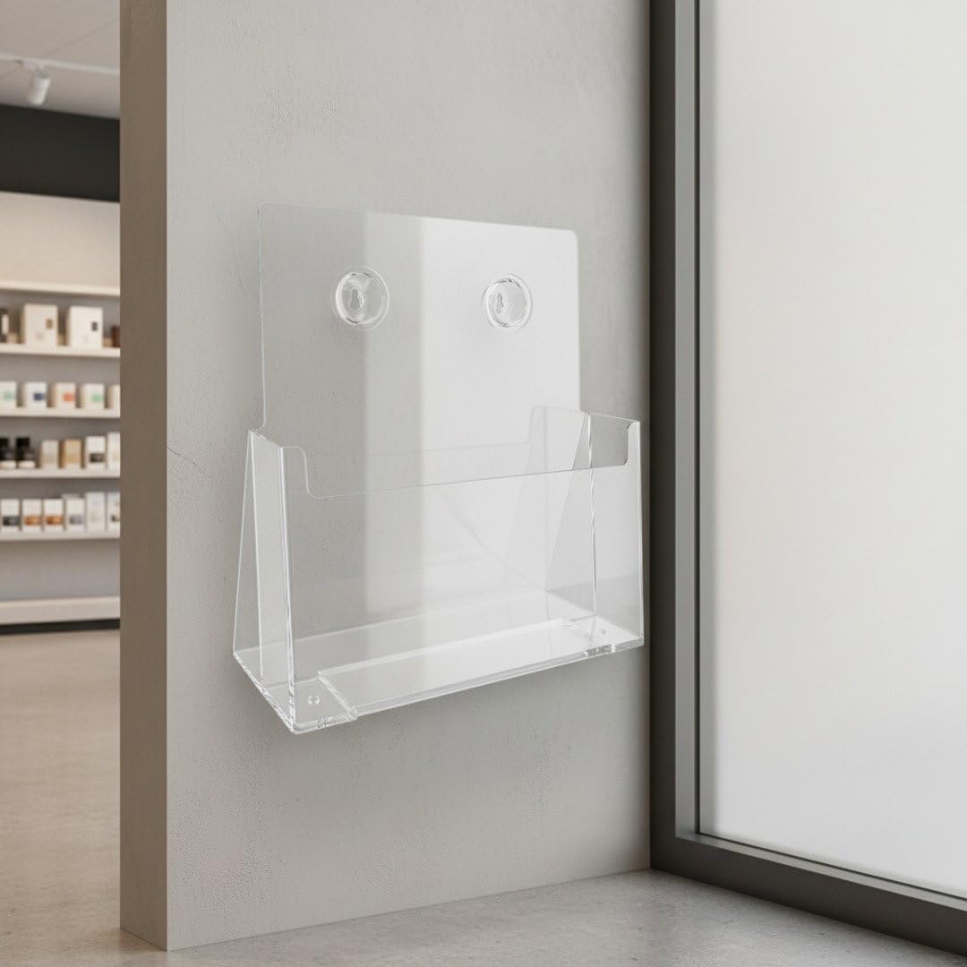 SourceOne Dimensioni Premium Contro parte superiore completa, 8,5 x 11 pollici di larghezza Holder Brochure acrilico (S1-CT-FS) (1 pezzo)
