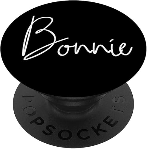 Bonnie Name - Soporte y agarre para teléfonos y tabletas, color blanco sobre negro, Negro Bonnie Name - Soporte y agarre para teléfonos y tabletas, color blanco sobre negro, Negro