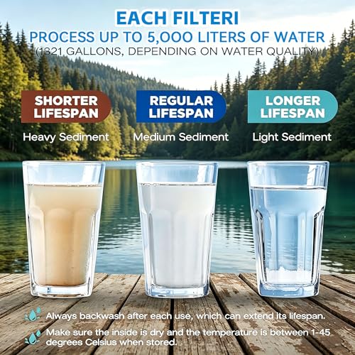 Personal Water Filter Straw Outdoor Portable Water Purifier Filtration Survival Gear for Hiking, Camping, Travel and Emergency Preparedness — view 6