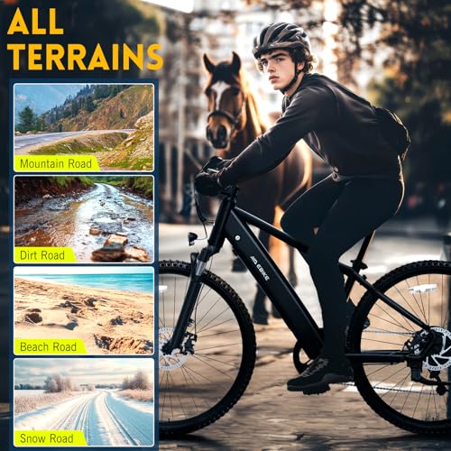 Image of TST Electric Bike for Adults, 750 Peak Motor Ebike with 36V /7.8Ah Battery, up to 40 Miles Range 25 MPH Electric Bicycle, 7 Speed, 26 inch E Bike for Commute