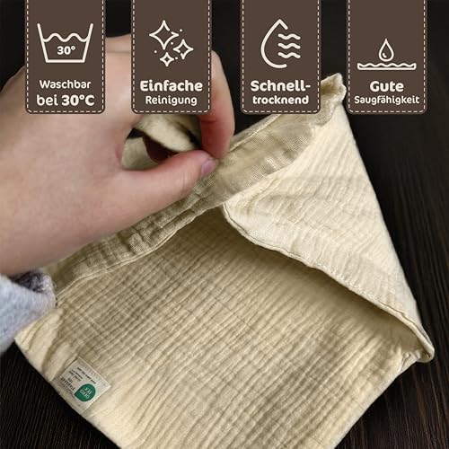 Hundehalstuch, Oeko-TEX® Standard 100 - Hunde Halstuch als Geschenk für Hundeliebhaber (Beige)