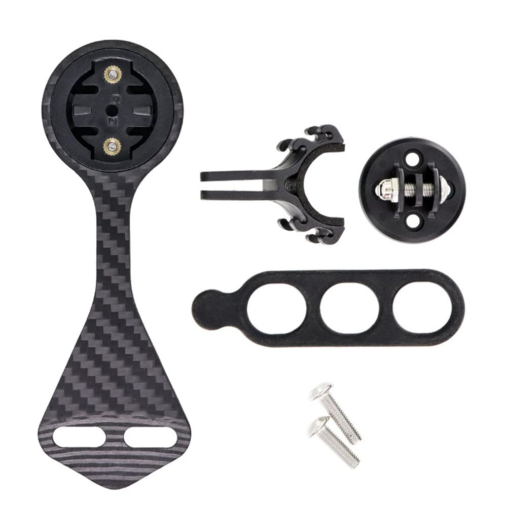 Integrated Aero Handlebar Out Front Cycling Computer Road Bike Mount Compatible with Garmin,for XOSS G G+ and Bike Light Attachment (Black)