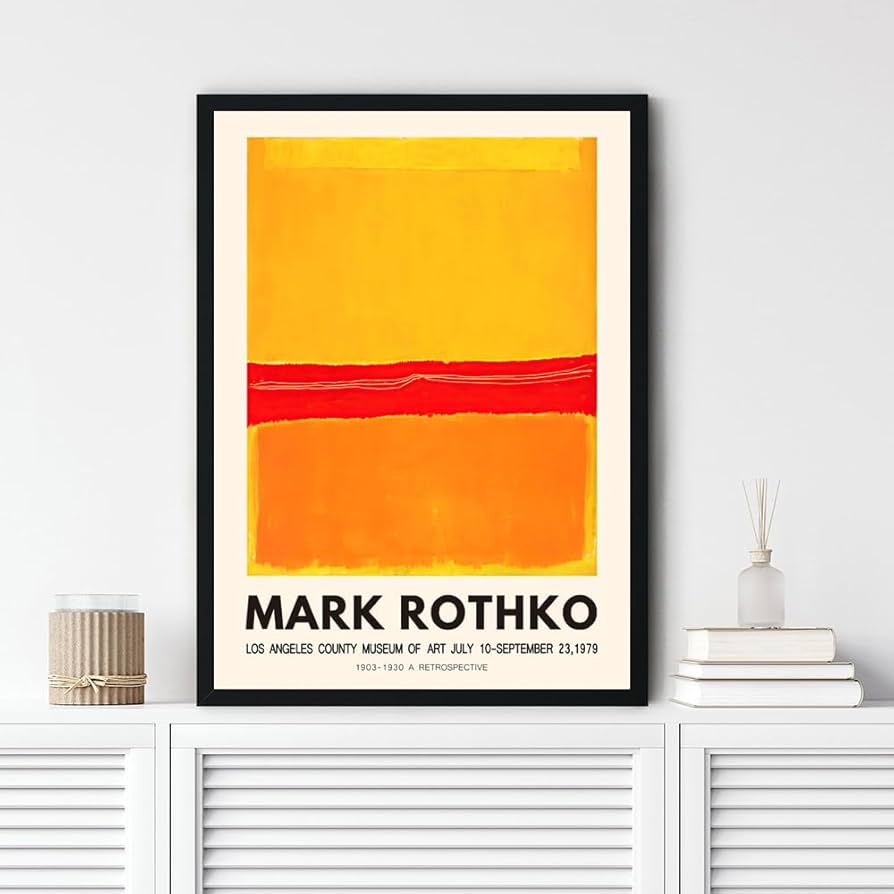 Amazon.co.jp: 有名なマーク・ロスコのポスターと版画展の壁の