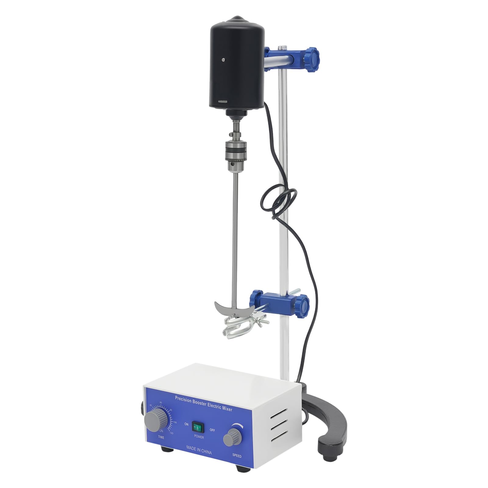 Agitador magnético de 220 W, Laboratorio Stirrer eléctrico Overhead Agitador magnético con placa de calentamiento 200-2600 rpm, mezclador de tambor de precisión, para biología química cosmética