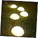 balacoo Solar Hemisphere Ground Insert Light Warm Glow Solar Lawn Lamp for Garden Pathway Decor Easy Installation No Tools for Driveway Patio Fence