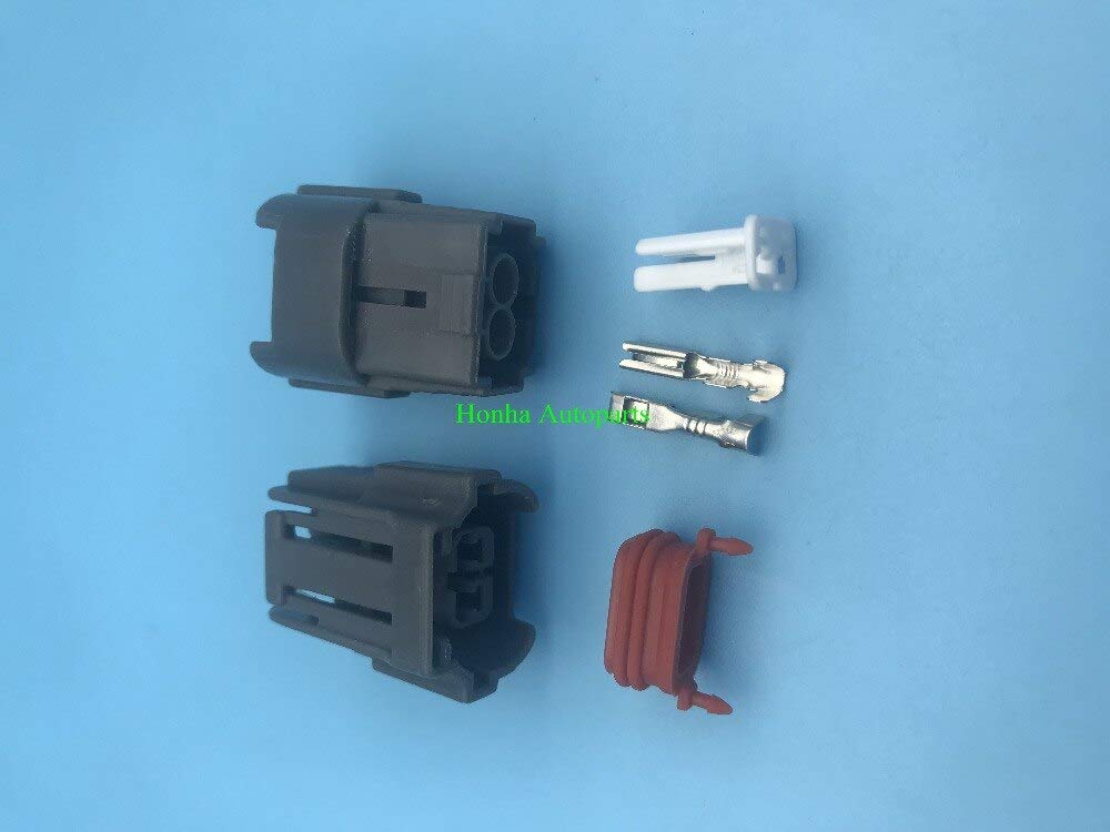 Davitu Cables, Adapters & Sockets - 100pcs/lot 6195-0043 2 Pin/Way Female Auto Connector Waterproof Fuel Injector Connector