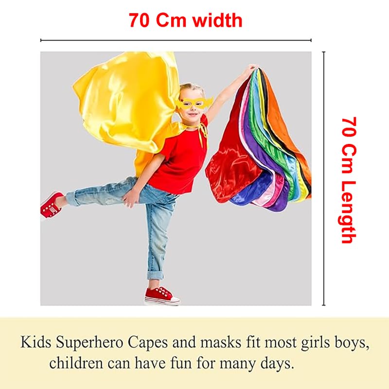 Image of Capes and mask set for kids Birthday party super hero theme return Gift age 3-10 years