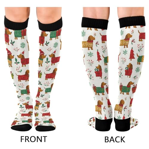 Image of SHJI Compression Socks for Women Sock Men Knee High Stockings for Running Athletic Hiking Cycling