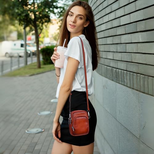 Image of Iswee Genuine Leather Purses for Women Shoulder Handbags Designer Hobo Crossbody Purse Top Handle Purse