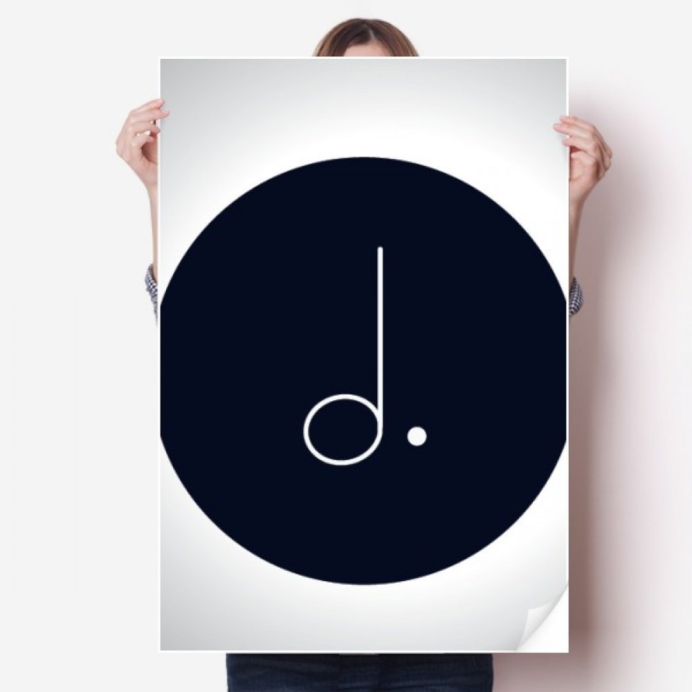 Autocollant musique noir 80x55cm : affiche murale adhésive multicolore et poster design
