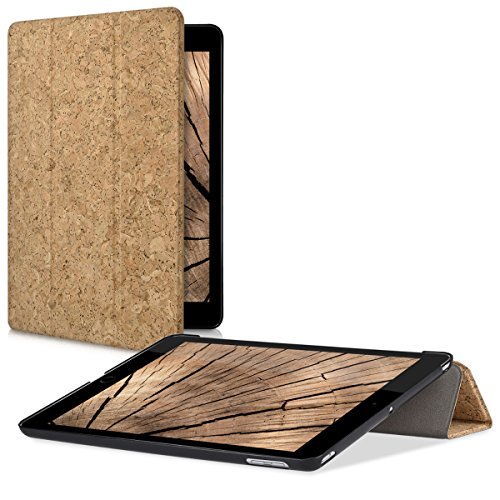 kwmobile Cork Smart Cover Compatible with Apple iPad 9.7 (2017/2018) in Light Brown