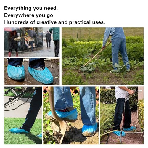 Image of Shoe Covers Disposable 200 Pack (100 Pairs) | Non-Slip, Durable, Indoor | Protect Your Home, Floors and Shoes