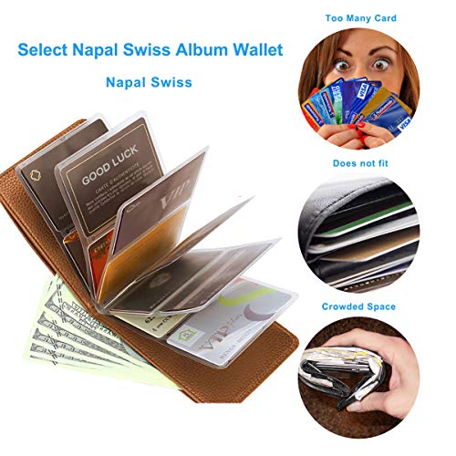 Set of 2 Top Leather RFID Credit Card Wallet Magic Slim Wallets for Men3
