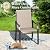 MIXPATIO 5 Pieces Patio Dining Set, 4 Person 42" Round Black Table and Textilene Chairs, with 1.57" Umbrella Hole, Outdoor Patio Table and Chairs, for Garden Lawn Porch Backyard Poolside
