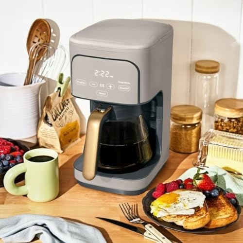 Wonderful Programmable 12-Cup Coffee Maker with Touch Controls, Auto Brew Timer, 1200W, 3 Brew Strengths, Keep Warm, Dishwasher-Safe, Premium Countertop Coffee Machine (Porcini Taupe) - 5