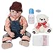 BoquiteCarnaval de San Valentín 22.4in Baby Doll, Silicona Body Simulation Baby Doll Baby Doll Realista Juguete Niños Niñas Regalo sin Ojos parpadeantes, Lavable(22.4in)