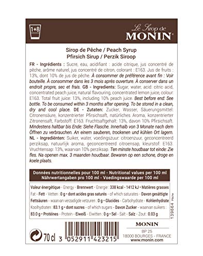 Monin Monin Peche (S/Alcohol) - 700 ml - Imagen 6