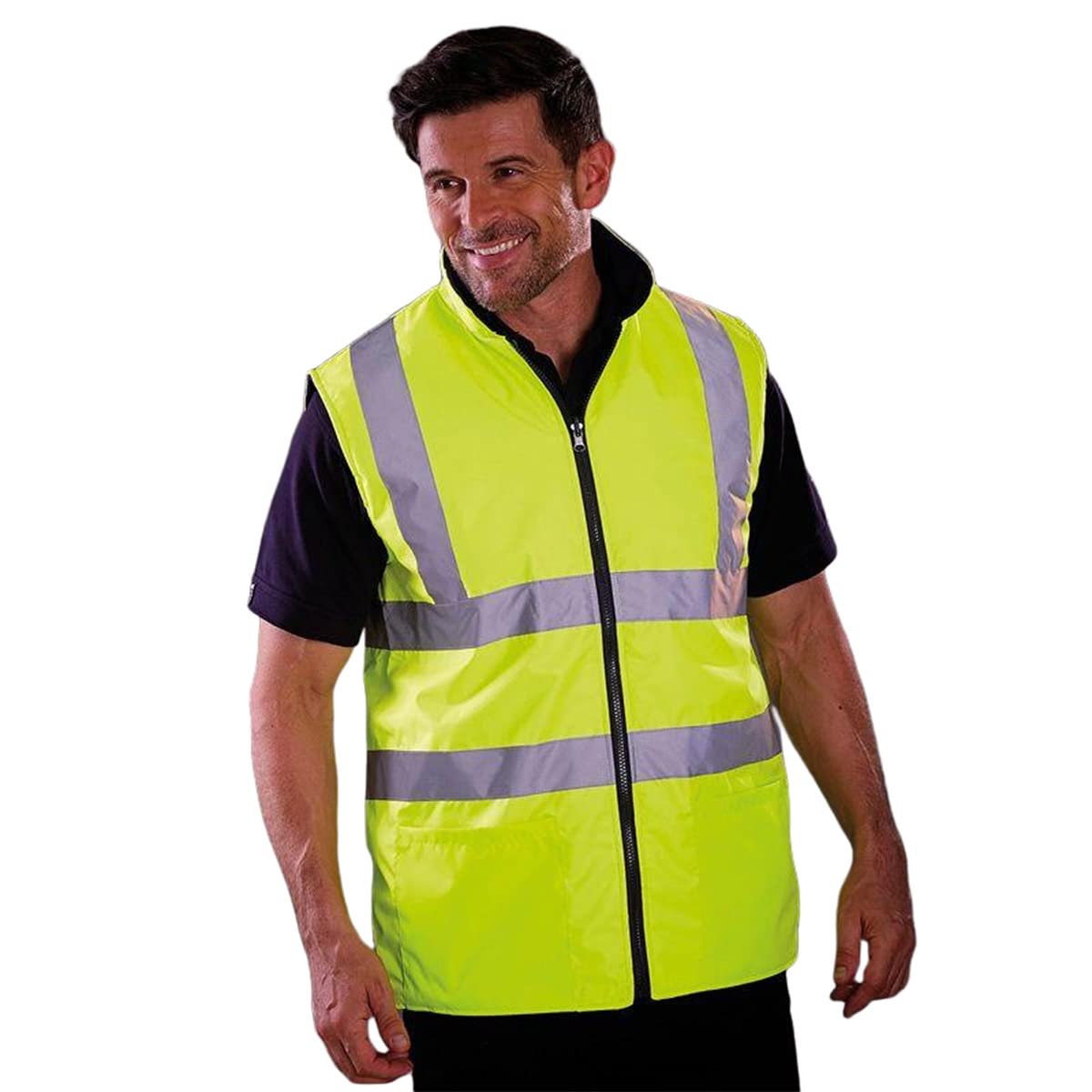 YOKO - Gilet polaire haute visibilité - Homme (Lot de 2) (M) (Orange haute visibilité)