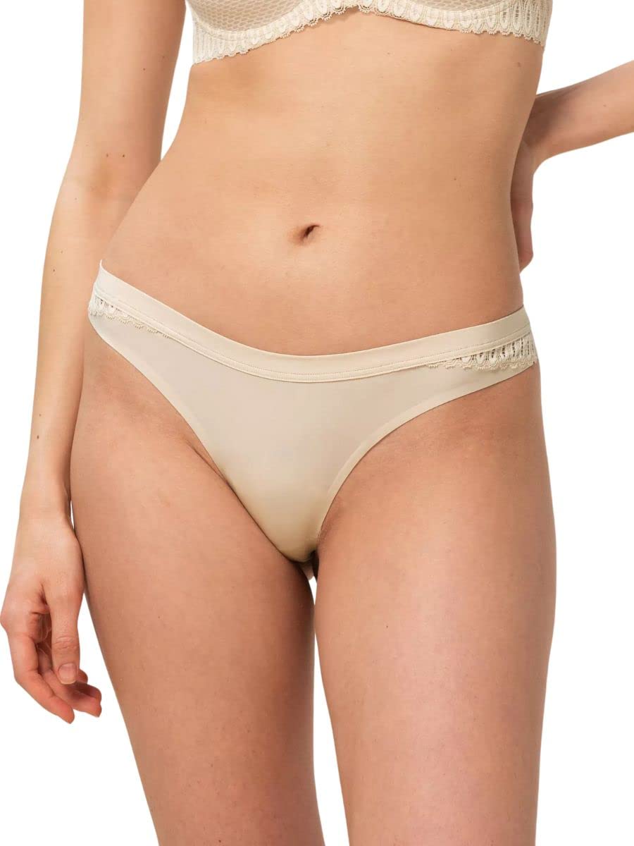 Triumph Women's Aura Spotlight High Leg string, CREAMY DREAM