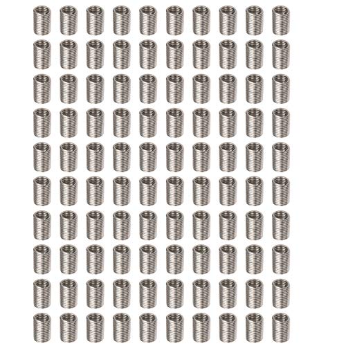 100 Unids Herramienta de Reparación de Roscas Insertos Macho Hembra Reducción Tuerca Sujetador de Acero Inoxidable M2.5x0.45 (3D)