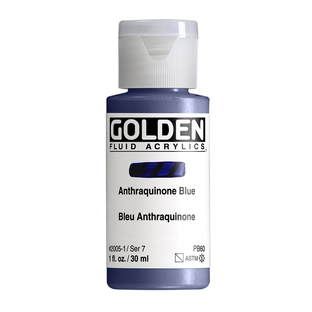 Pro-Art Golden Fluid Acrylic Paint 1 oz-anthraquinone Blue