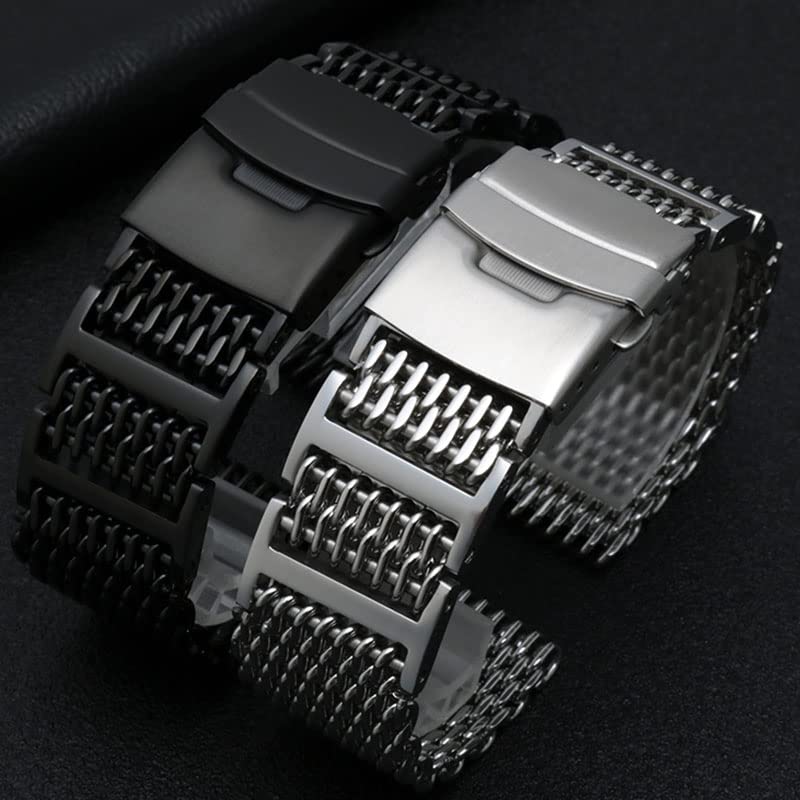Bracelet montre acier inoxydable 20mm 22mm résistant eau transpiration - 2