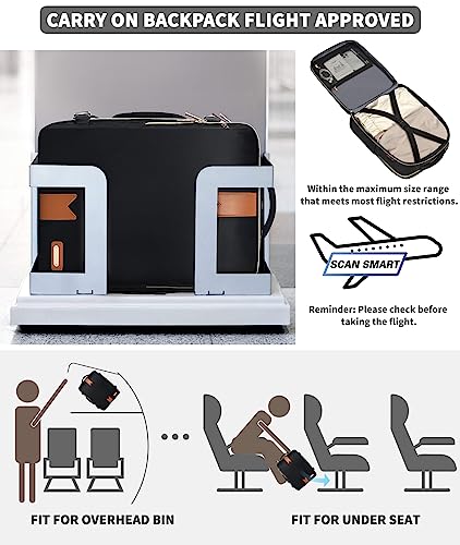 Travel Backpack for Women Men, 17.3"x13.4"x7.9" Carry on Backpack TSA Flight Approved Water-resistant Traveling Backpacks with Laptop Compartment Fits 15.6 Inch Laptop Casual daypack College2