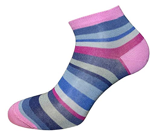 Image of 4 Pairs of Women's Combed Cotton Ankle Socks - Made in Italy - One Size