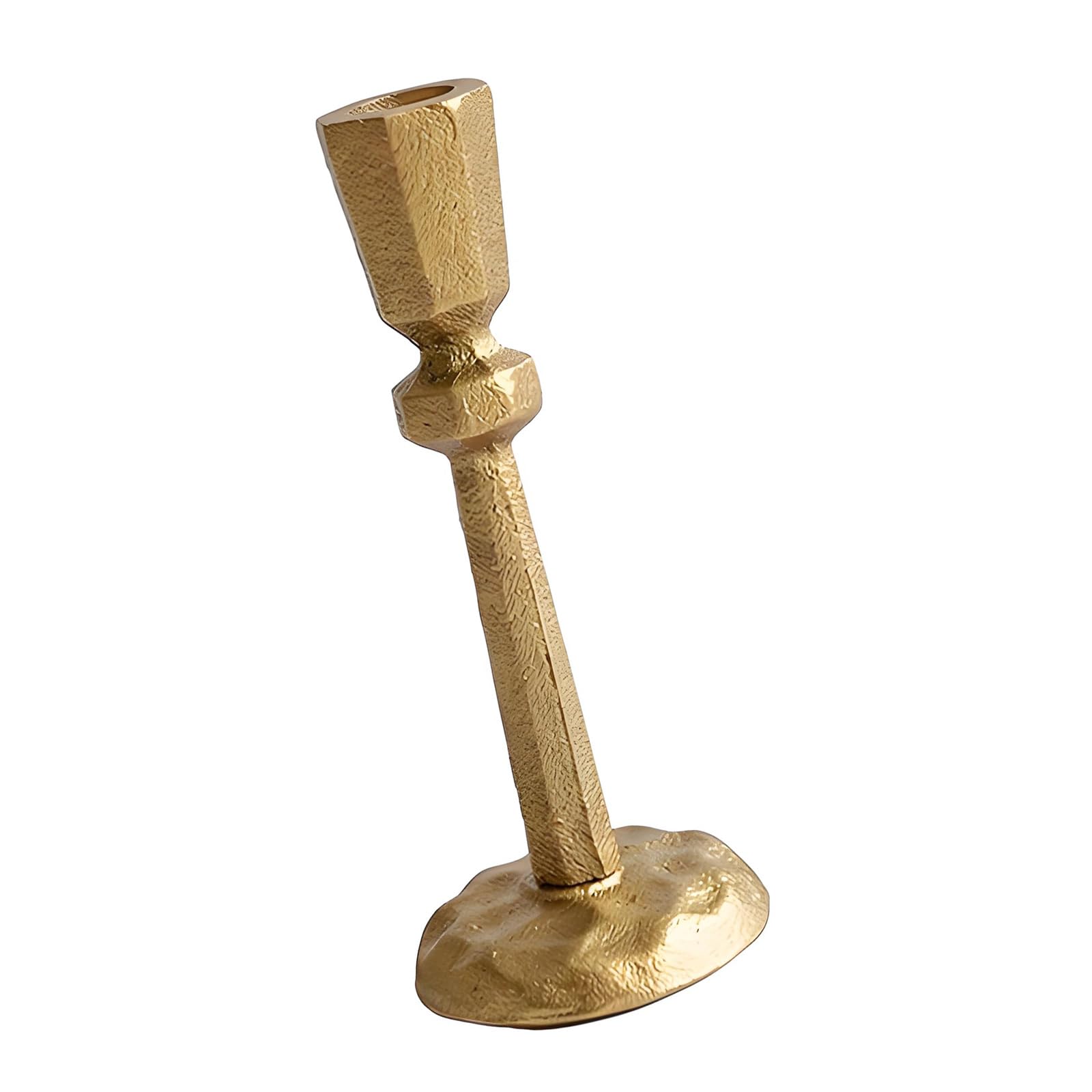 Qusinfc Classical Gold Coating Cast Iron Tall Stand Taper Candlestick for Centerpiece Decoration and Romantics Ambiances Wedding Candlestick Holders