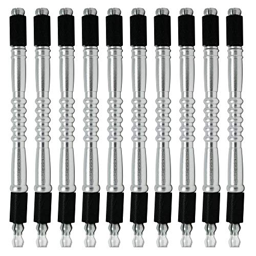 Best Microblading Supplies 10 Piece Disposable Pens Kit, Lightweight Aluminum Handles For Permanent Makeup Eyebrow Tattoo, Professional Microblade Tool,Double Head for Microblading and Micro shading