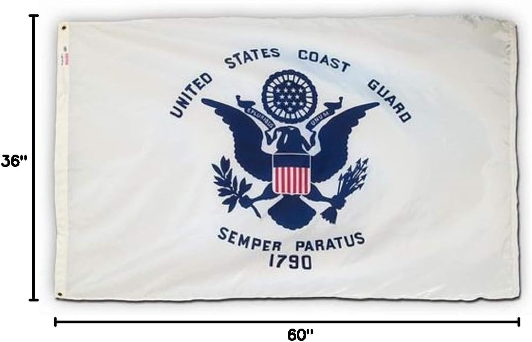 Made in the USA! 3' X 5' Nylon Military Flag Set, Licensed Armed Forces Flag Set Includes Army, Navy, Air Force, Marine Corps and Coast Guard 3x5 Flags