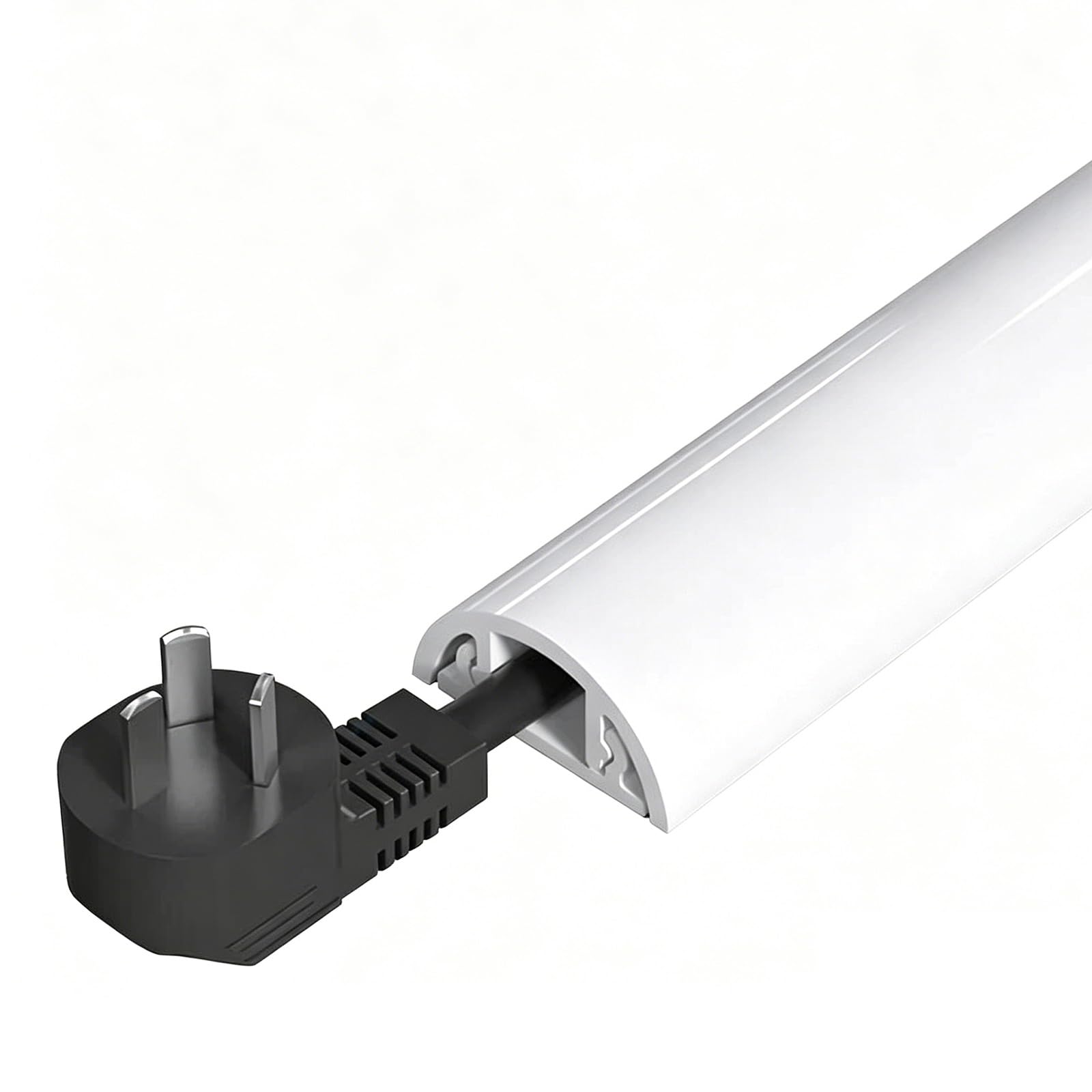 Canalina Passacavi Pavimento 100cm Cable Management in ​​PVC Canalina Passacavi Adesiva ier Casa, Ufficio o Ambienti Esterni(White,3.5cm/1.4in)
