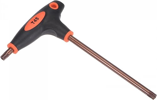 uxcell Llave de doble extremo de la manija en T de la llave Torx a prueba de manipulaciones T45, acero S2