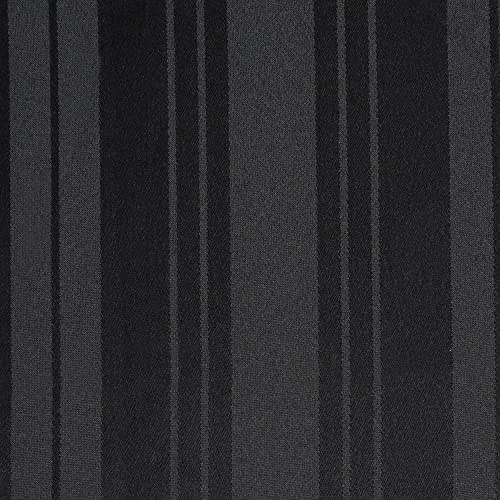 Image of 182 cm (6 ft) Waterproof Shower Curtain with Eyelets | Window Polyester Fabric Strips Design | Black Colour | (Pack of 2) | Waterproof Fabric Bathroom Shower Curtain | 182 L x 121 W cm