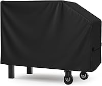 Vista 14 de Cubierta para parrilla Blackstone de 36 pulgadas y más parrillas de 4 quemadores con tapa abatible - Impermeable, ligera - Correas de cierre Negro