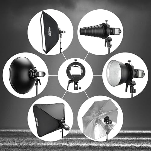 Godox SGGV6060 - Kit de caja de luz plegable con soporte de flash S2, 60 x 60 cm, caja blanda con rejilla con soporte Bowens para Godox AD400PRO AD200PRO AD200PRO AD200 V1 V1Pro V100 V860III TT685II - imagen 5